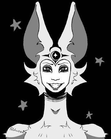 headshot of a anthro-ish character who belongs to izeldag on bsky headshot of a anthro-ish character who belongs to izeldag on bsky