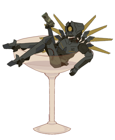 a full body of V1 from Ultrakill a full body of V1 from Ultrakill